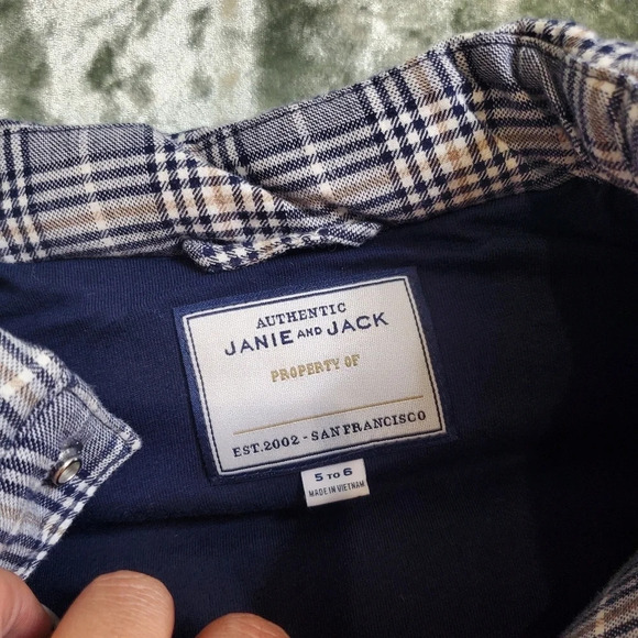 Janie & Jack Plaid Puffer Vest - Picture 5 of 5